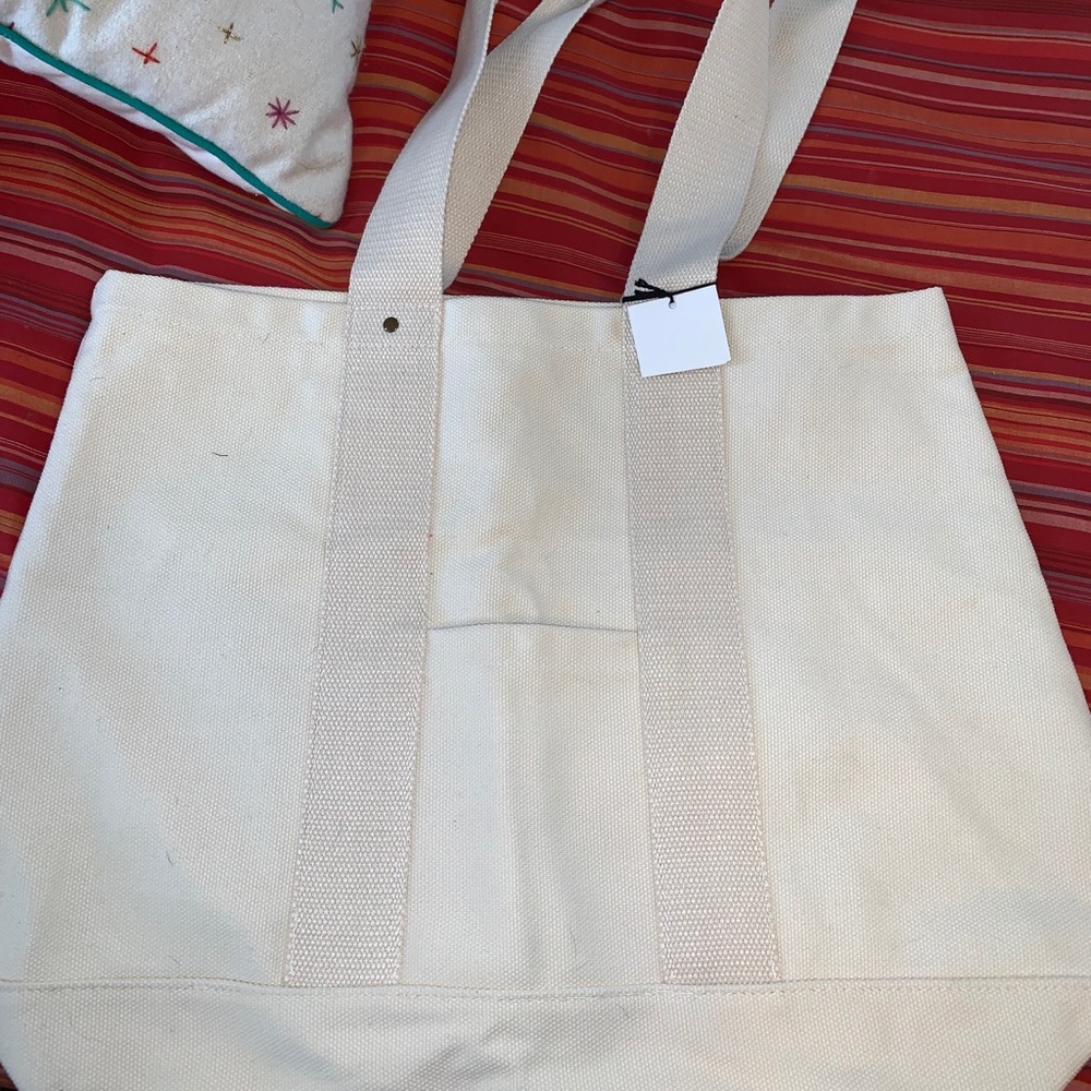 🆕 Off-white Canvas Tote Bag